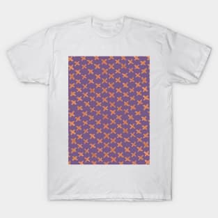 X stitches pattern - orange and purple T-Shirt